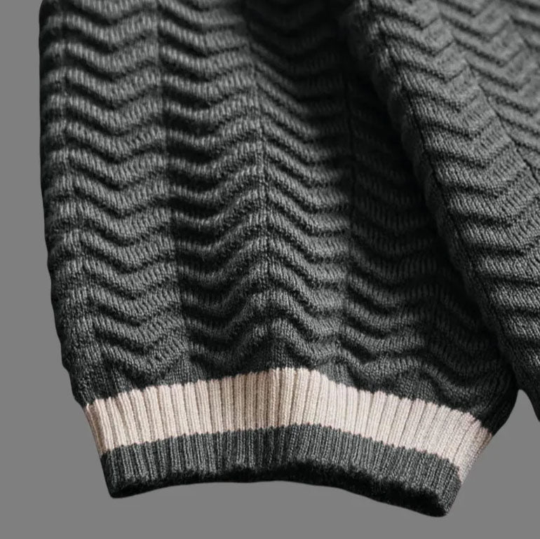 Chevron Jacquard Knit Tee™ — Own Every Moment with Vintage Swagger and Unstoppable Comfort