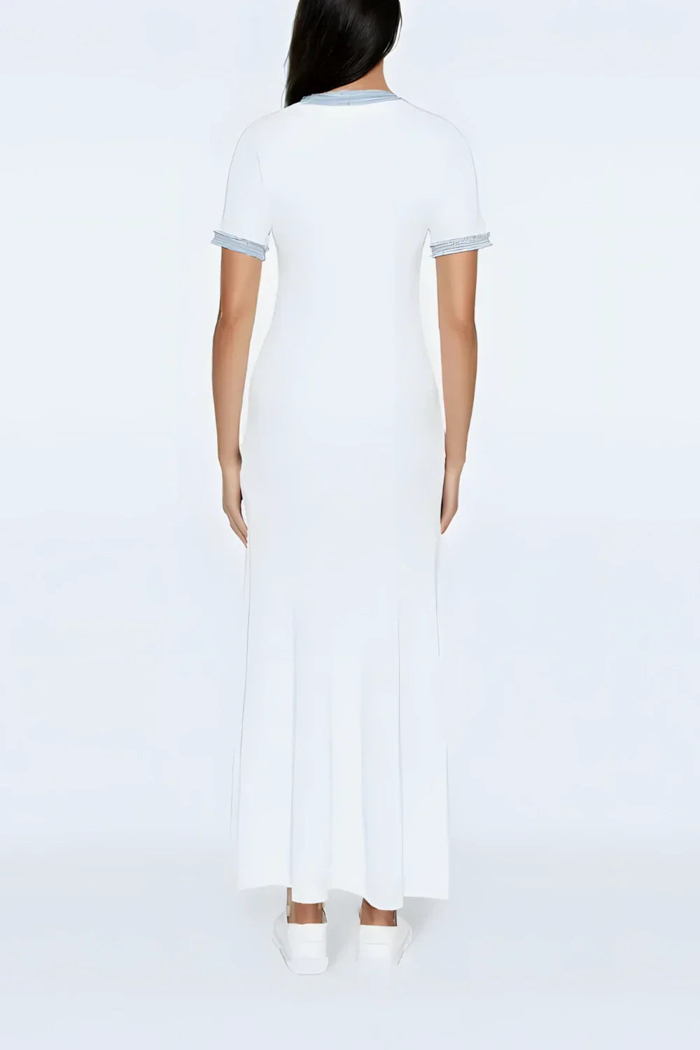 LumeLace™ Knit Denim Dress — Command Every Gaze with Effortless, Unstoppable Confidence