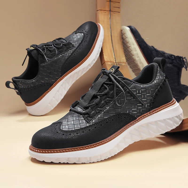 Elynto — Lightweight Genuine Leather Sneakers with Orthopedic Support