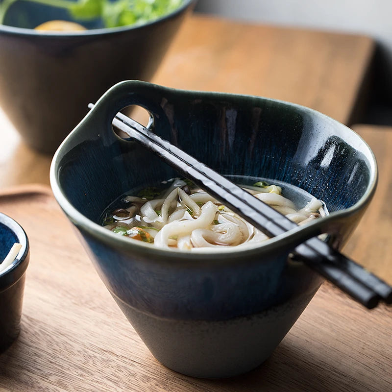 Sena Bowl — Artisan Ceramic Soup Bowl with Handles and Glazed Finish