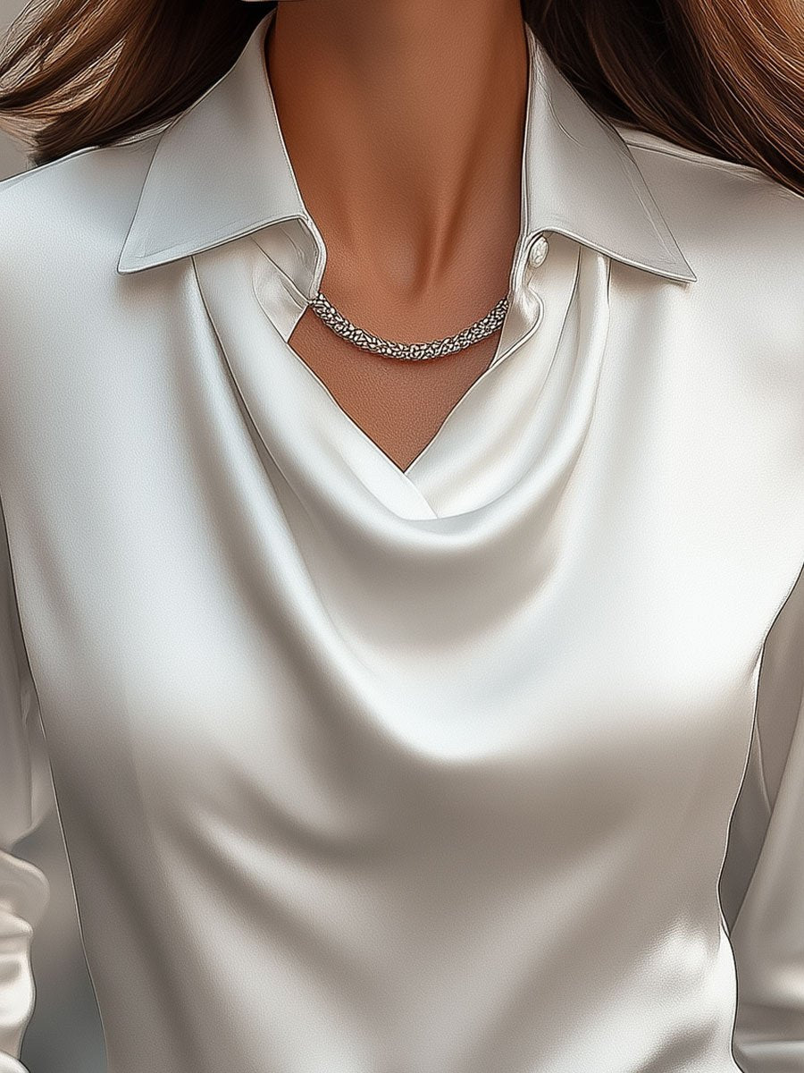 VelaFina™ Satin Blouse — Command Attention with Luxurious Comfort That Celebrates Every Curve