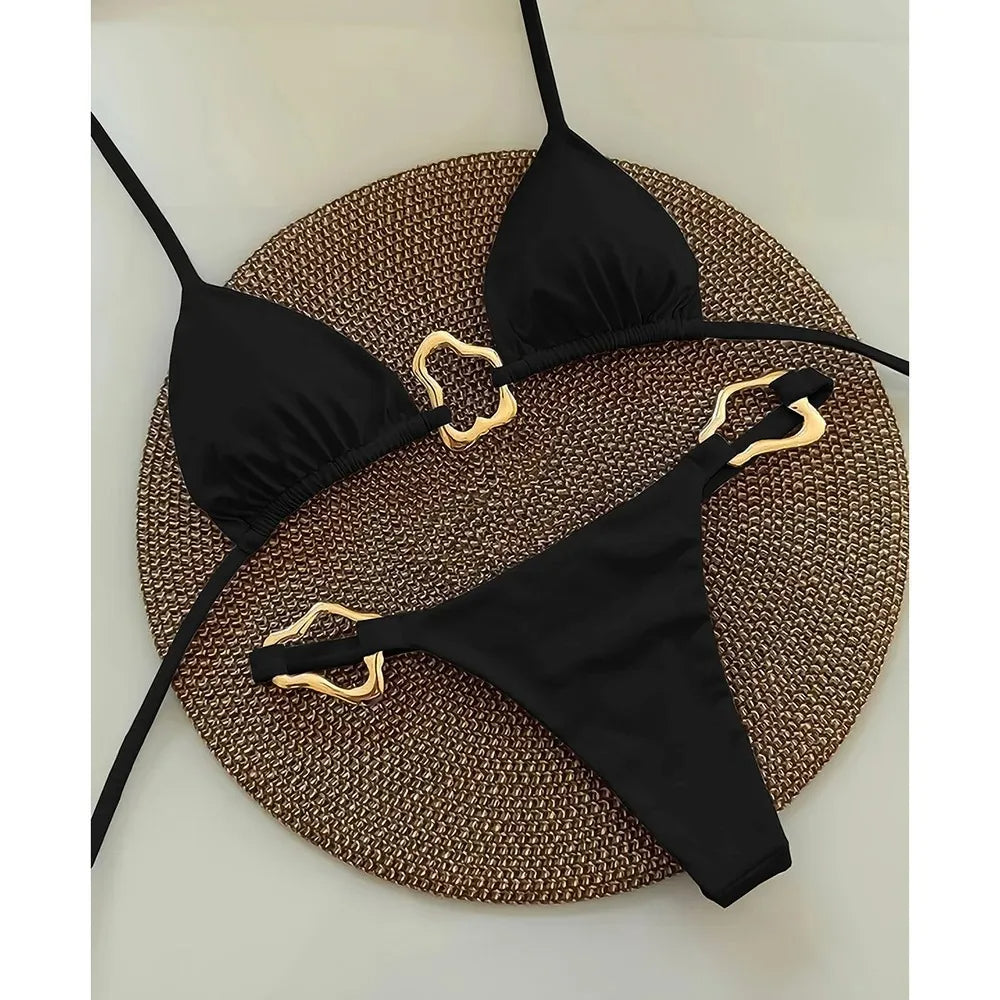 Sculpted Gold Bikini™ — Command Every Eye with Curves That Own the Spotlight