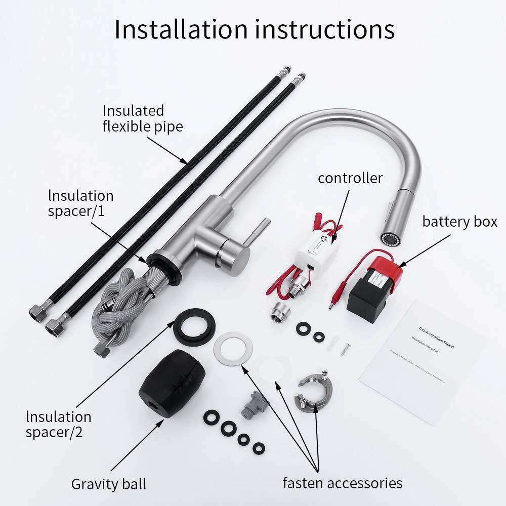 Valenno — Touch-Activated Kitchen Faucet with Pull-Out Sprayer
