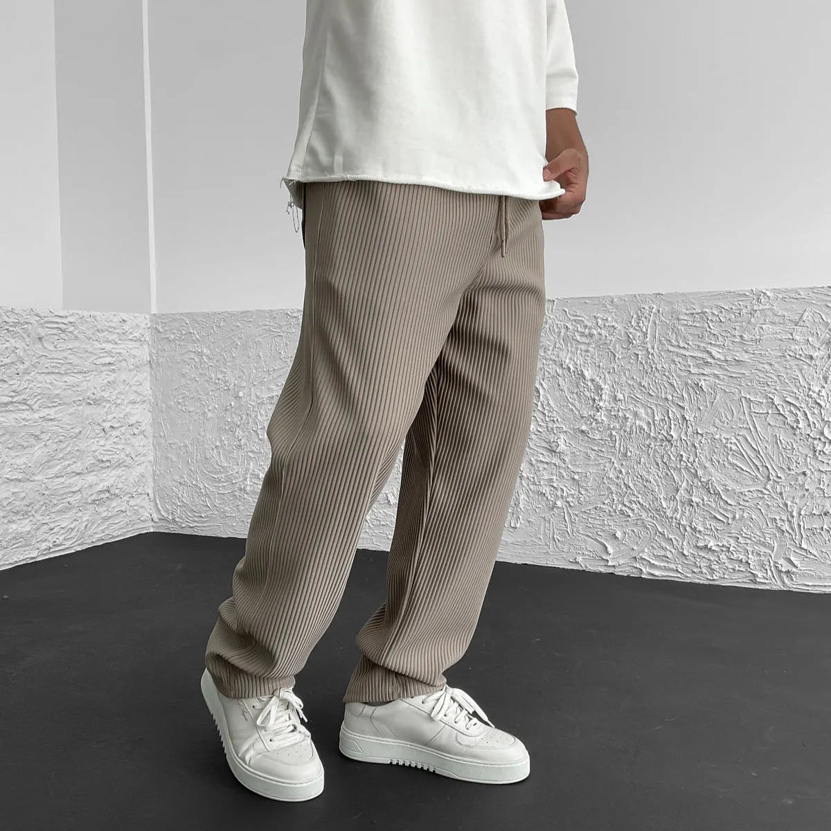 Norla — Soft Ribbed Knit Pants with Adjustable Waist for Comfort