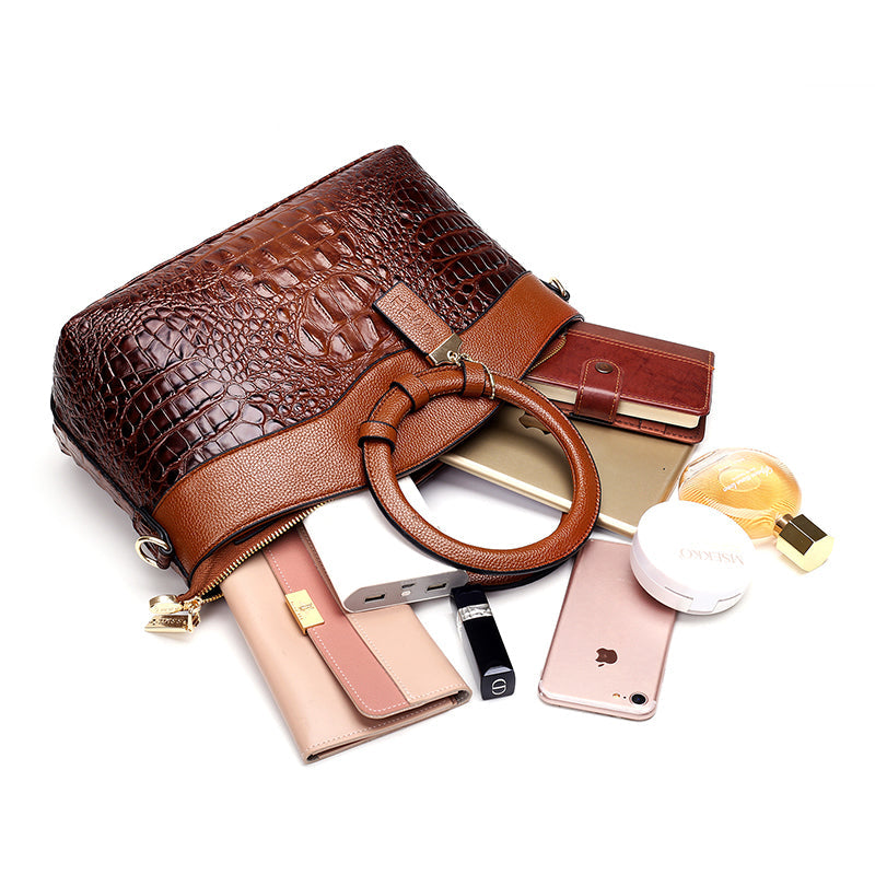 Norla — Vintage Croc Handbag with Convertible Design