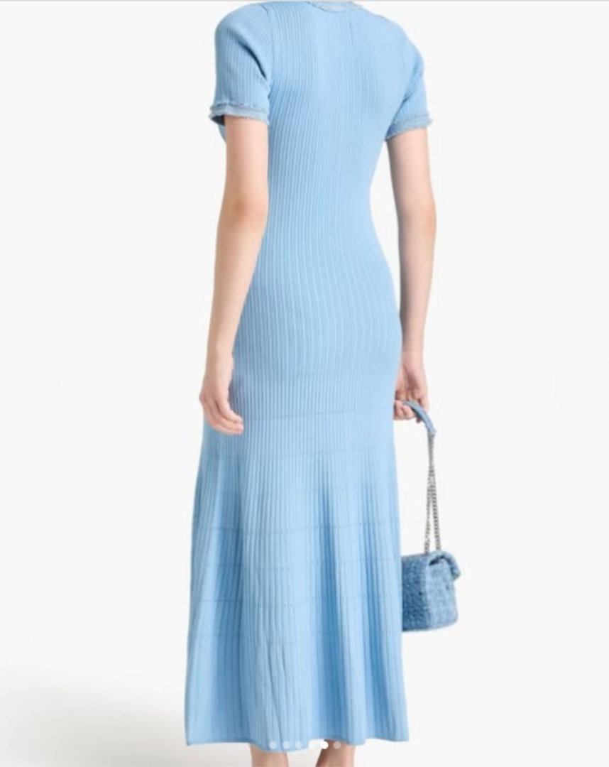 LumeLace™ Knit Denim Dress — Command Every Gaze with Effortless, Unstoppable Confidence