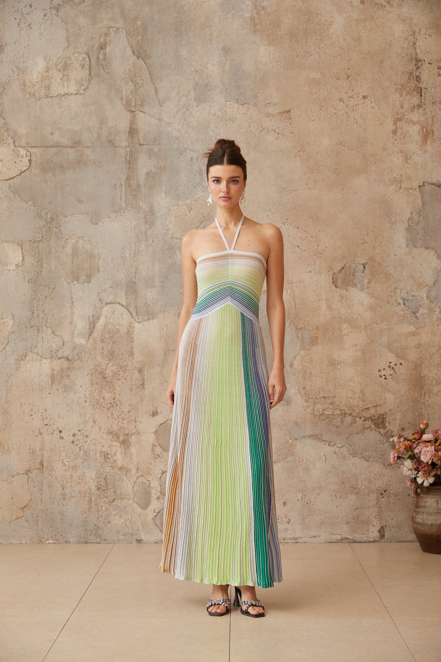 Halterneck Shimmer Dress™ — Own Every Room with Unstoppable, Weightless Glamour