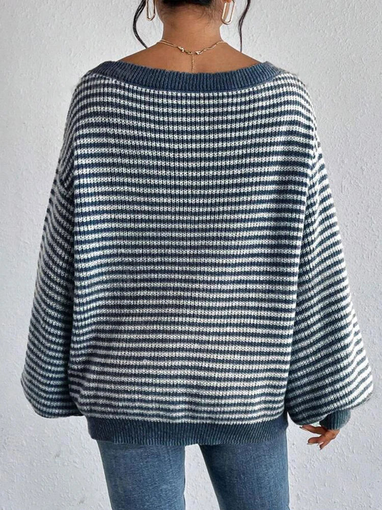Elowen — Oversized Drop-Shoulder Knit Sweater for Cozy Layering
