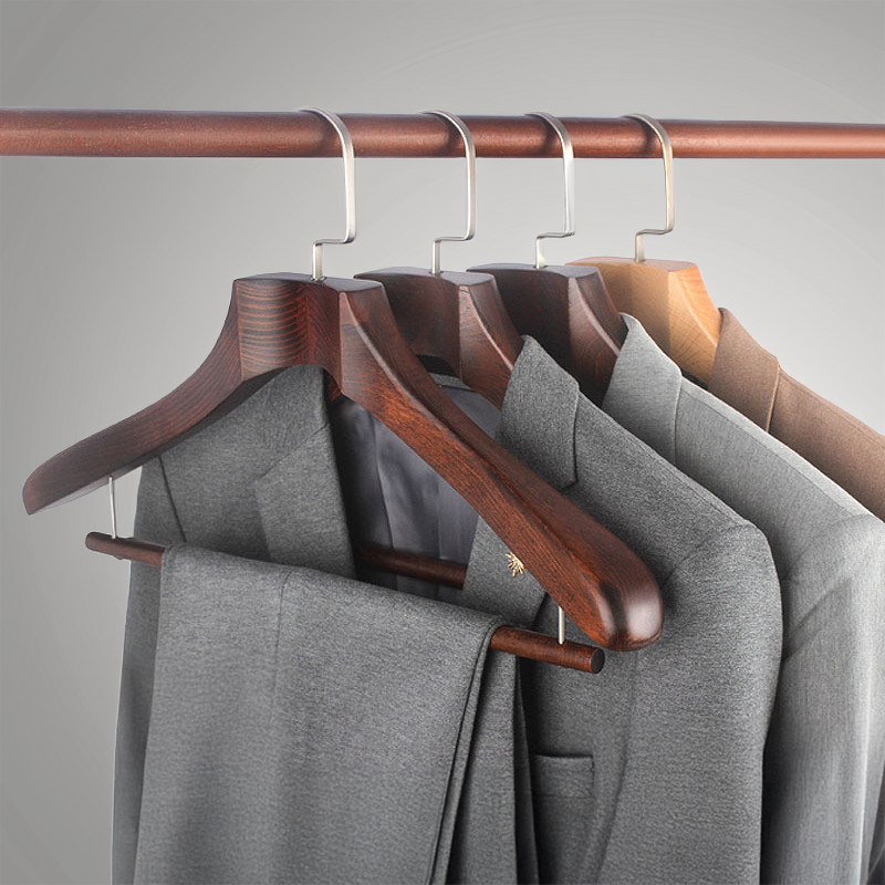 Boldcut Oakwood Hangers — Sculpted Hardwood Suit and Coat Support