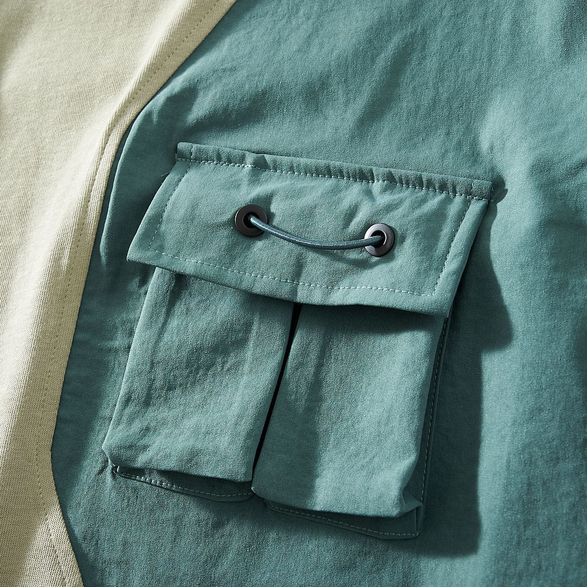 Elyon Tee — Modern Art Cotton Shirt with Cargo Chest Pocket