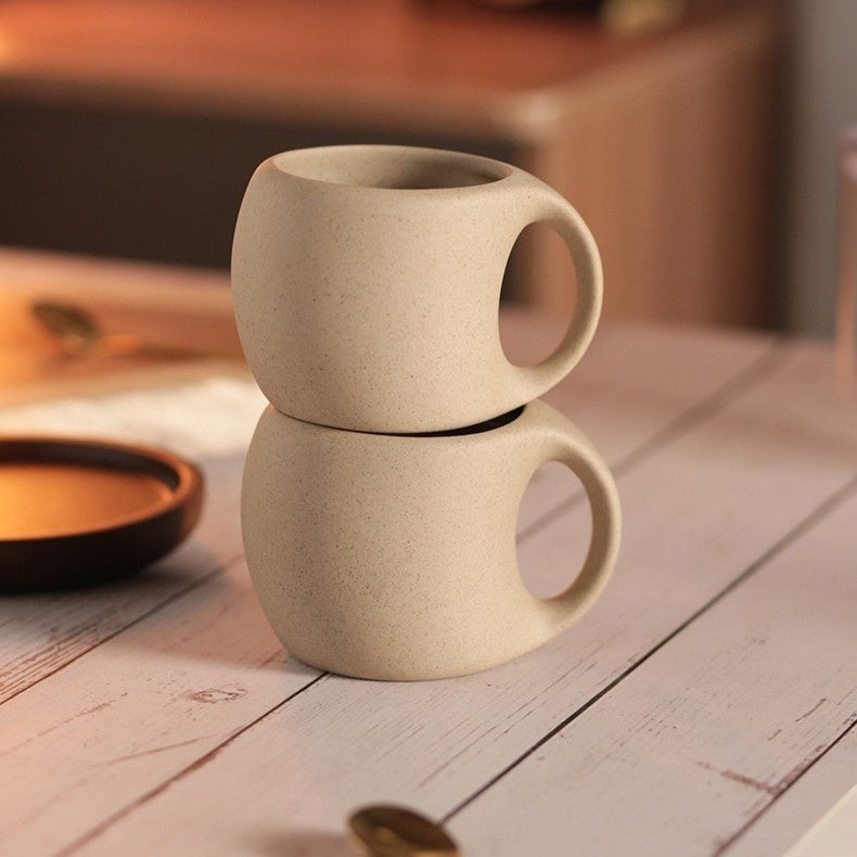 Norla — Handcrafted Ceramic Coffee Set with Bamboo Saucer