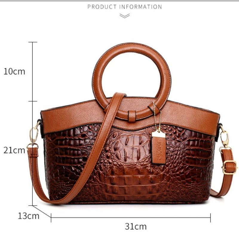 Norla — Vintage Croc Handbag with Convertible Design