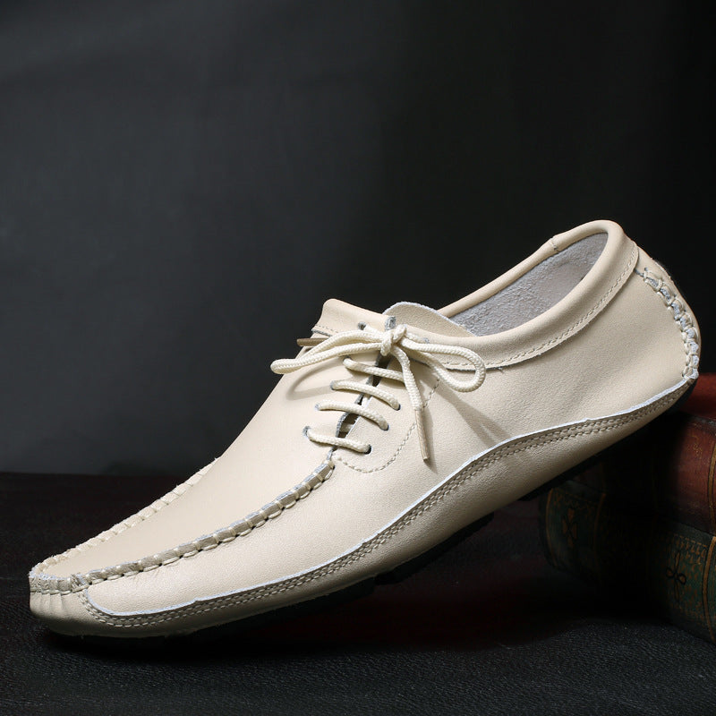 Avenna — Premium Leather Loafers with Lace-Up Comfort Design