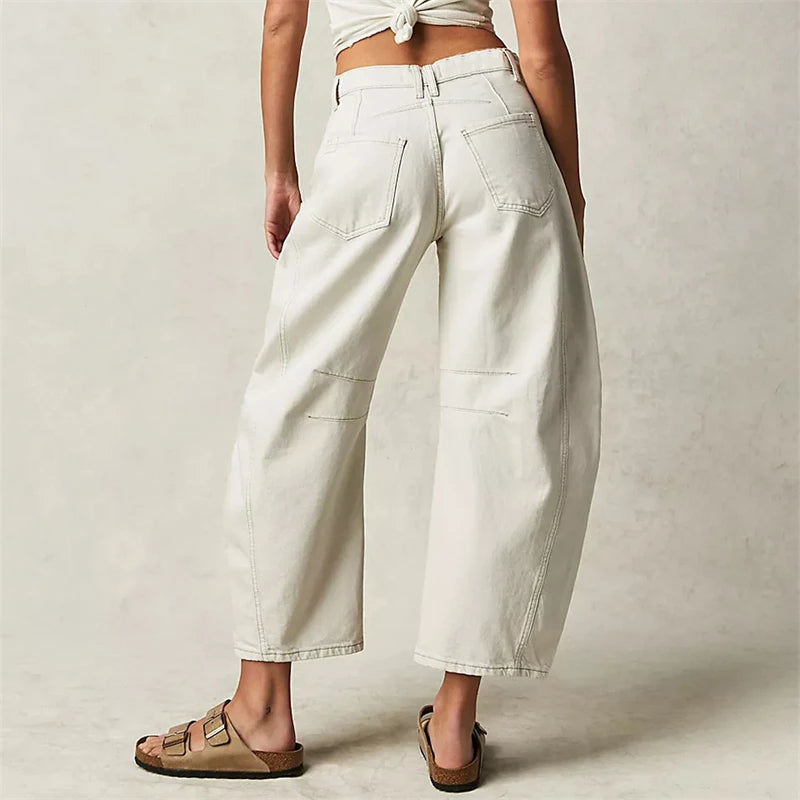 Larenis Wide Leg Jeans — Comfortable Stretch Denim with Retro Fit