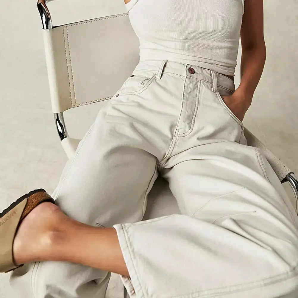 Larenis Wide Leg Jeans — Comfortable Stretch Denim with Retro Fit