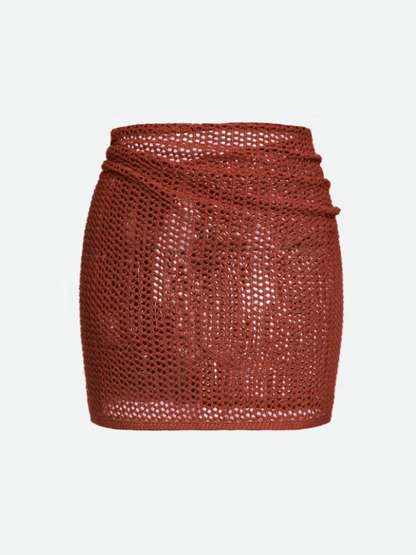 Elira Sheer Mesh Skirt — Lightweight Beach Cover-Up with Adjustable Tie