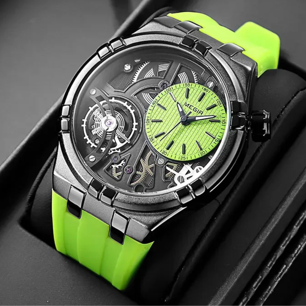 Ventrox — Precision Skeleton Sport Watch with Silicone Strap