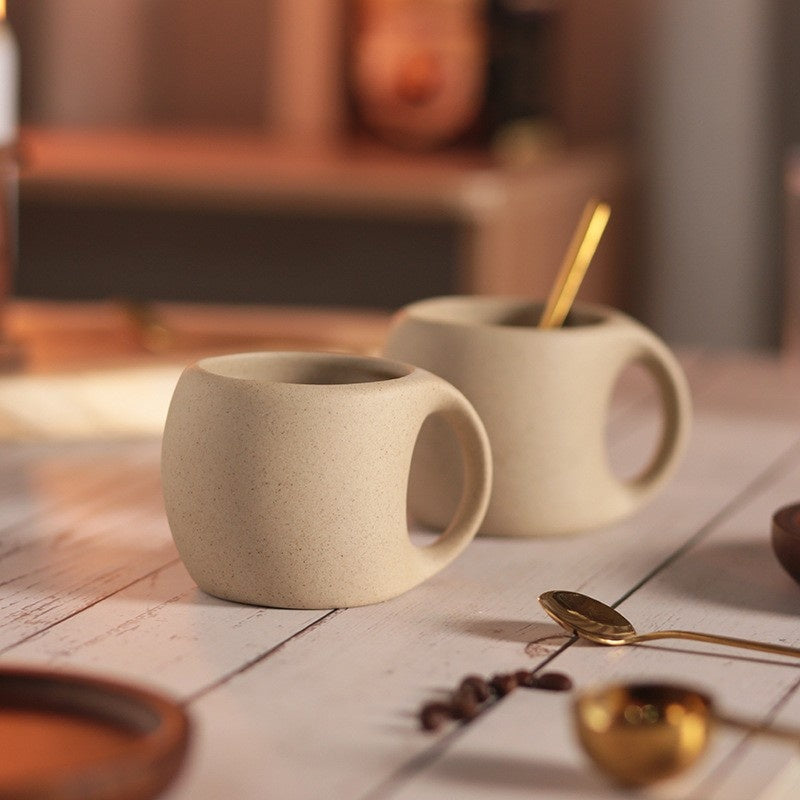 Norla — Handcrafted Ceramic Coffee Set with Bamboo Saucer