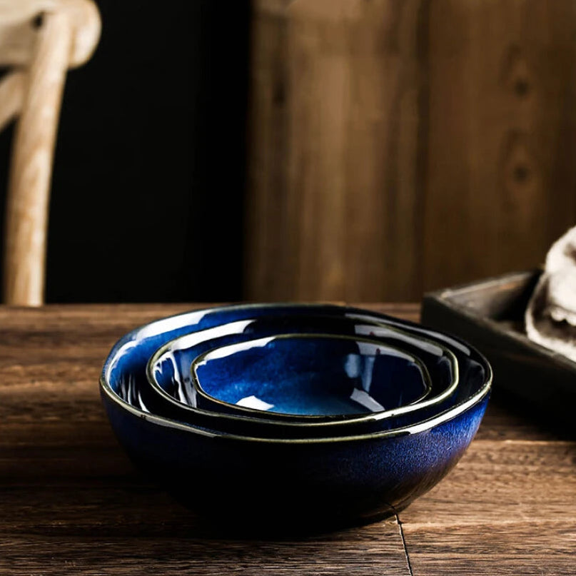 Liora — Blue Ceramic Bowl with Durable Glazed Finish