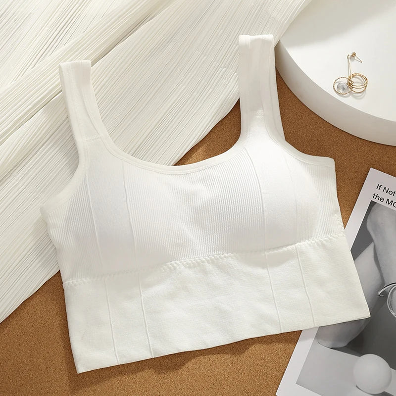 Elara Motion Core — Seamless Ribbed Sports Bra with Supportive Straps