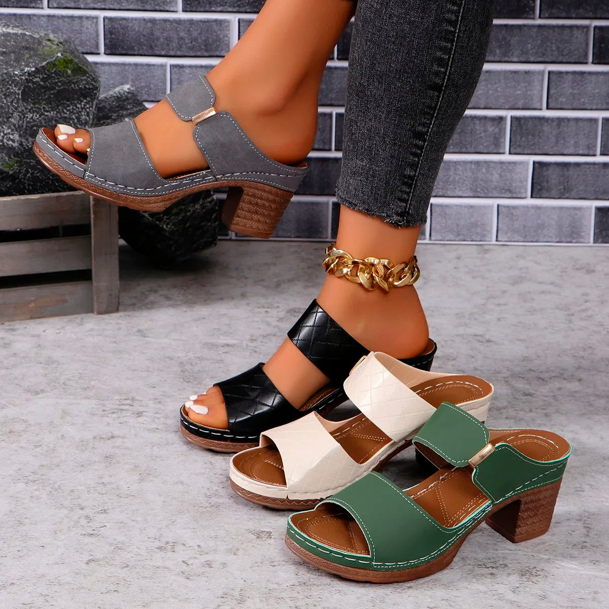Nexora Block Heel Sandals