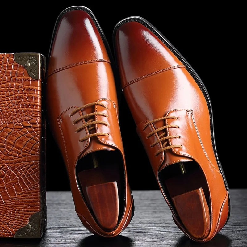 Virello — Men's Premium Leather Oxfords with Cushioned Sole