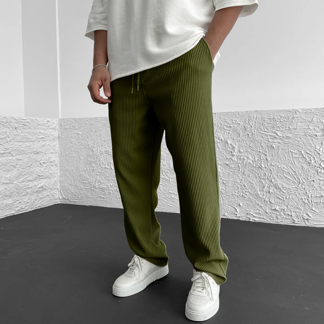 Norla — Soft Ribbed Knit Pants with Adjustable Waist for Comfort