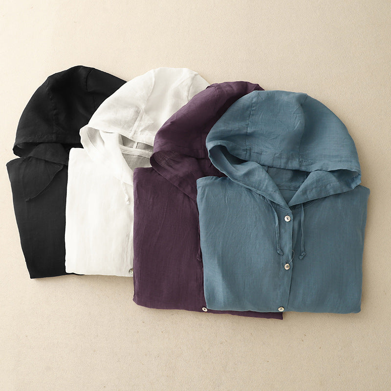 Featherlight Linen Hoodie™ — Stay Fresh, Sweat-Free, and Stunning All Day Long