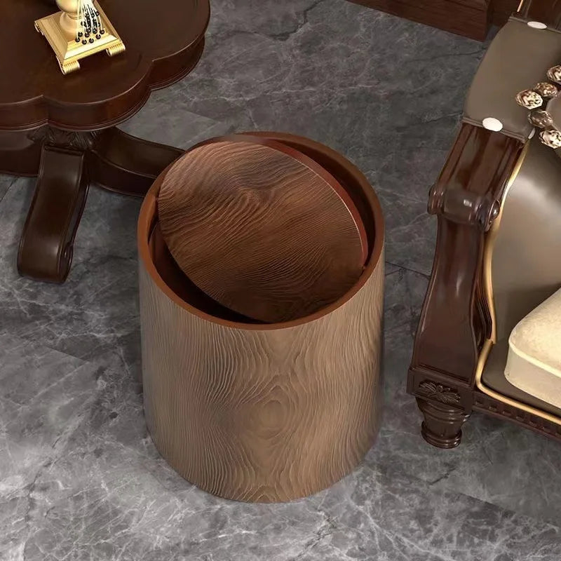 Tavor Bin — 8L Woodgrain Waste Bin with Waterproof Interior