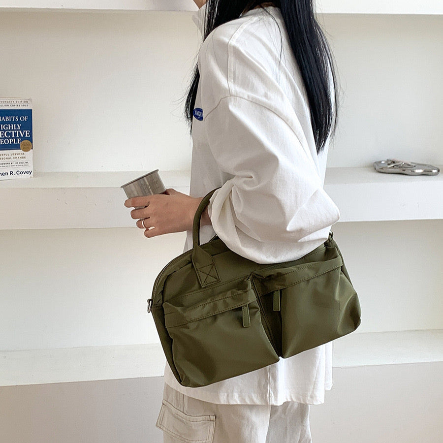 Kalen — Lightweight Nylon Crossbody Bag with Zipper Compartment