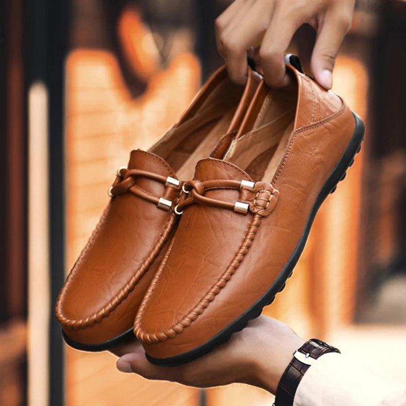 Norvo — Genuine Leather Driving Loafers with Flexible Sole