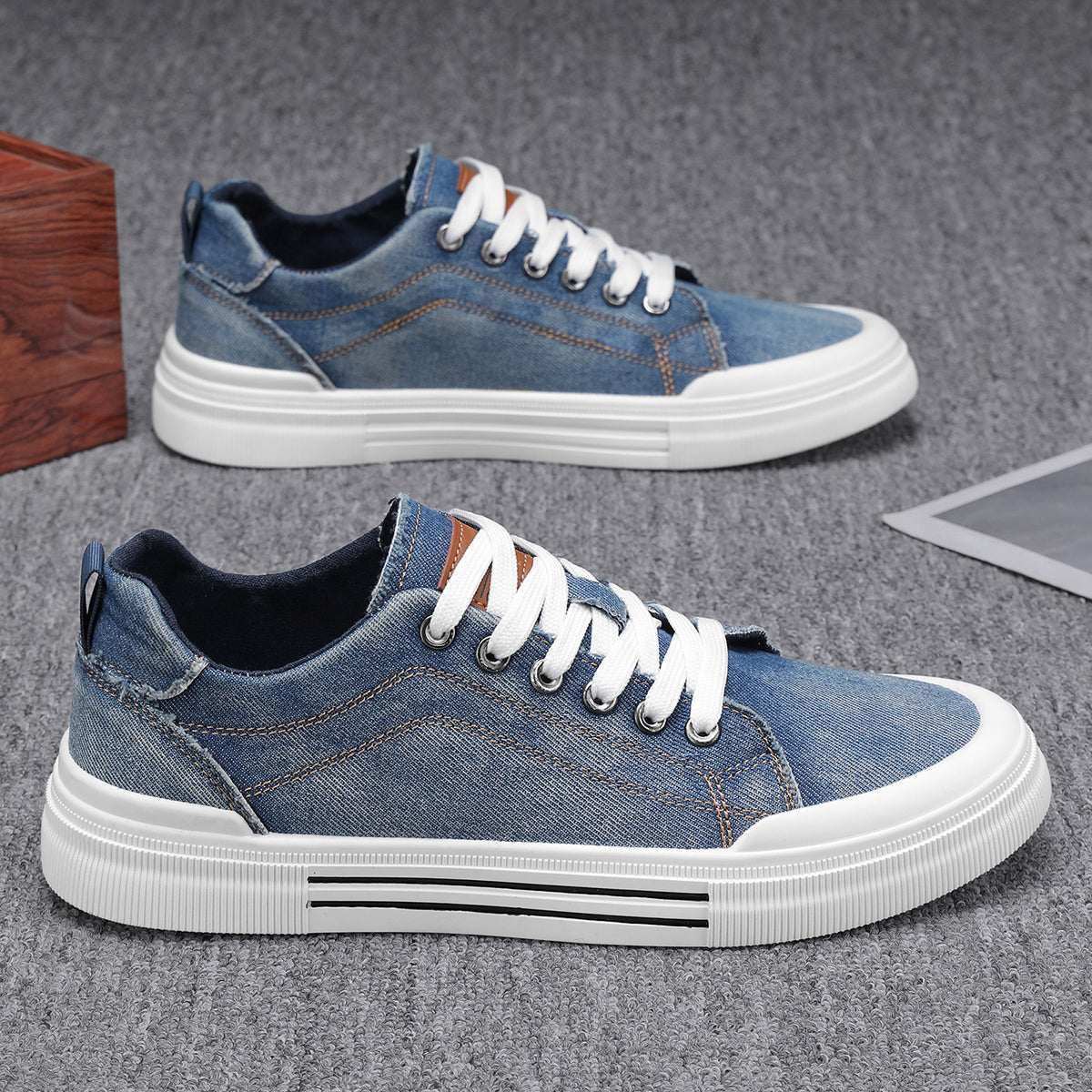 Vireo — Orthopedic Denim Sneakers with Cushioned Support