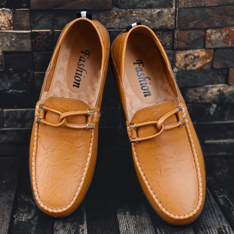 Norvo — Genuine Leather Driving Loafers with Flexible Sole