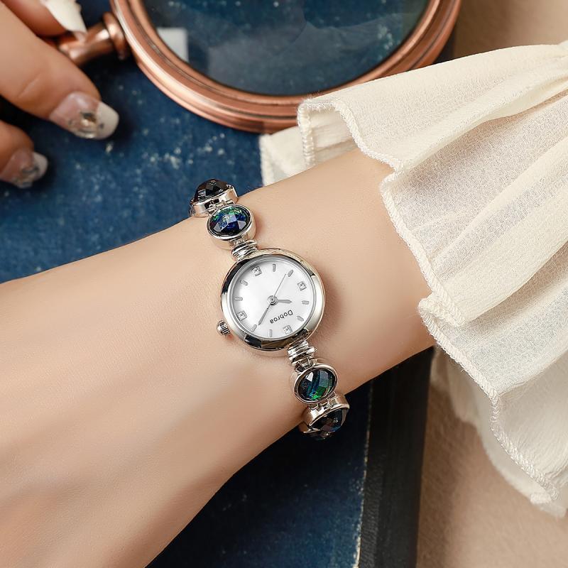 Marlenza — Green Opal Gemstone Watch with Sculptural Link Bracelet