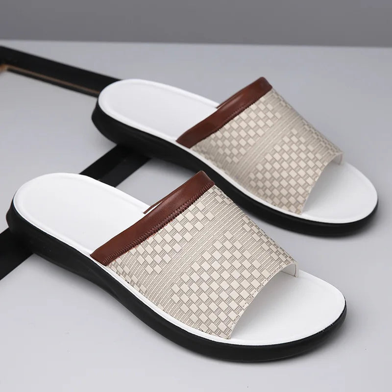 Calden — Premium Woven Leather Sandals with Cushioned Footbed