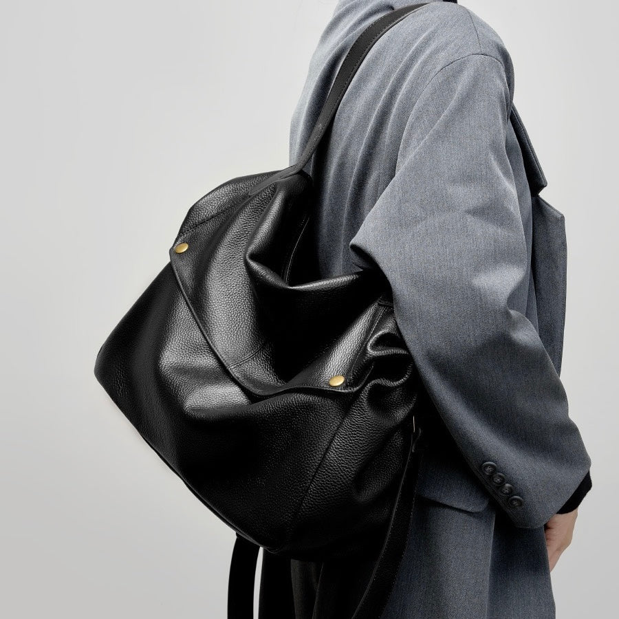 Lioren — Women's Genuine Leather Soft Minimalist Casual Tote Bag