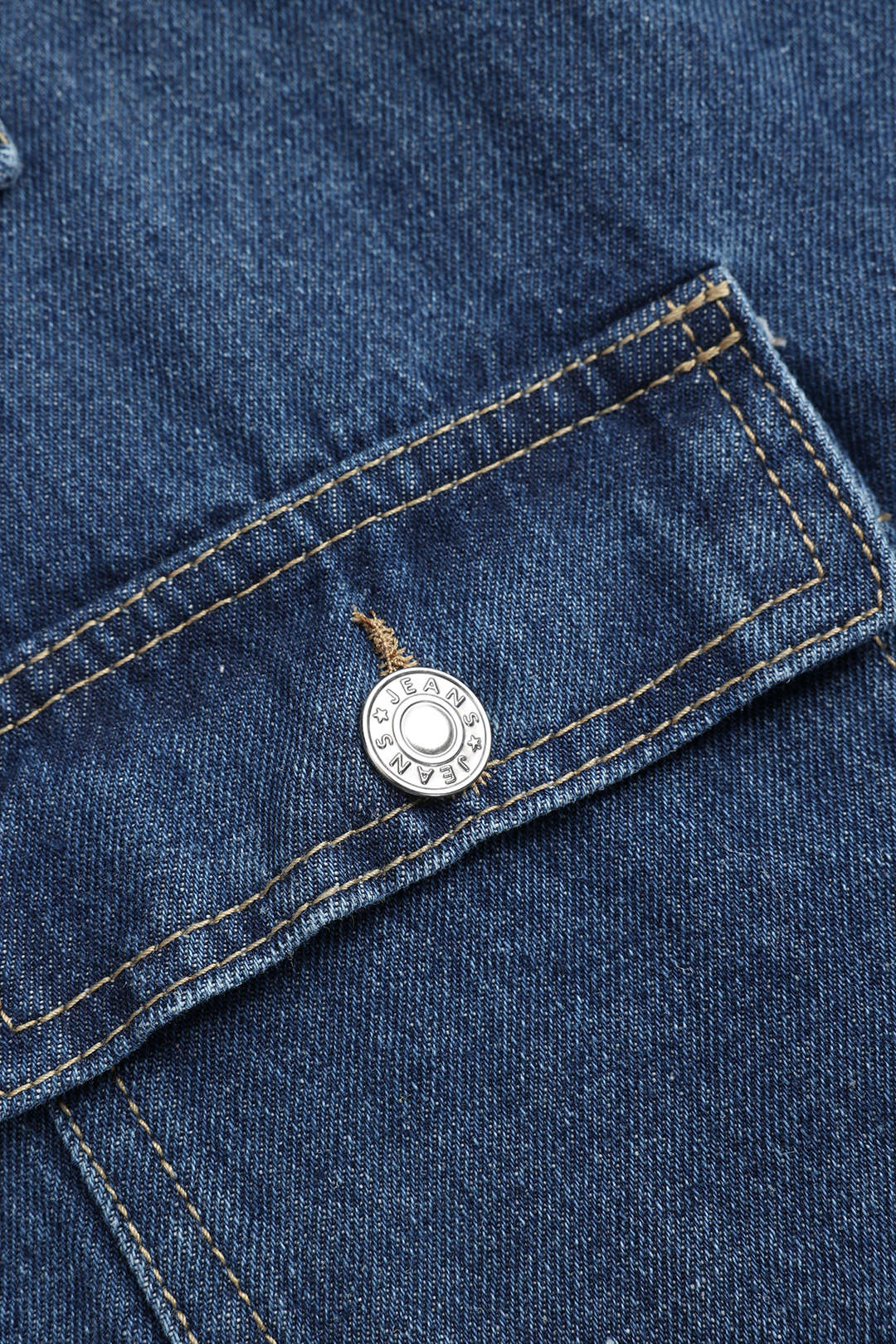 Vela — Tailored Denim Jacket with Waist Tie and Flared Sleeves