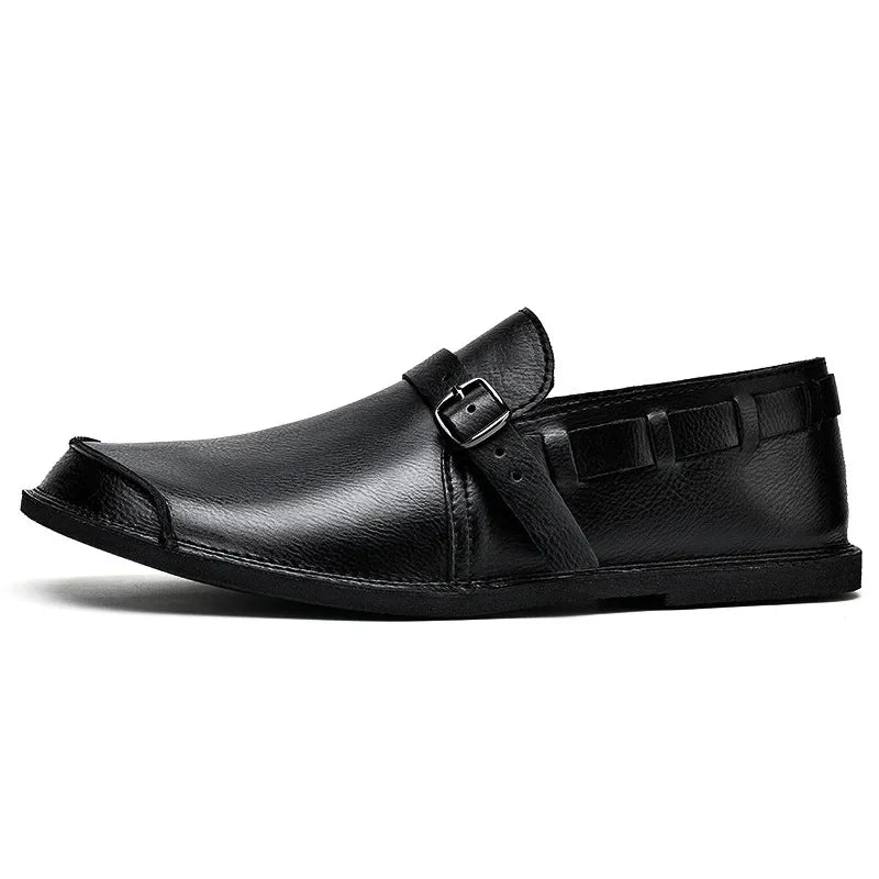 Lumen — Buckled Leather Loafers with Cushioned Comfort