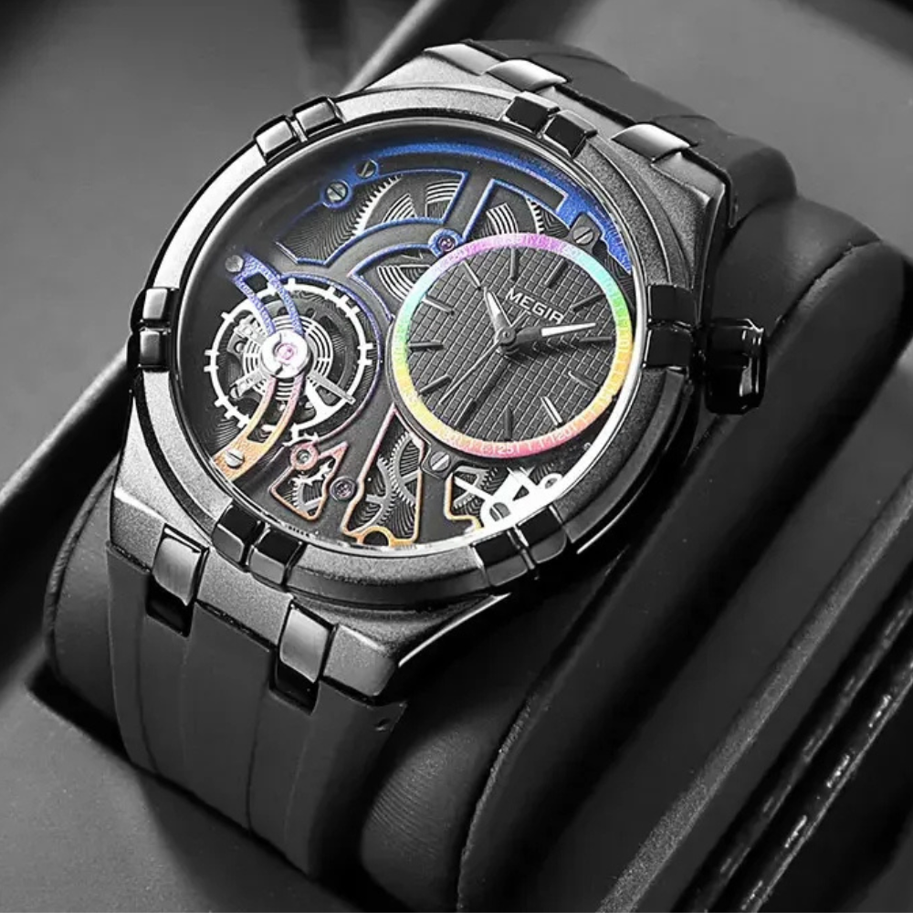 Ventrox — Precision Skeleton Sport Watch with Silicone Strap
