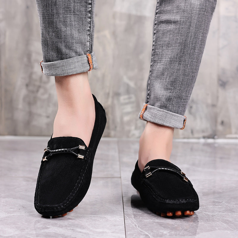 Velorio — Premium Suede Loafers with Cushioned Comfort and Metallic Accents