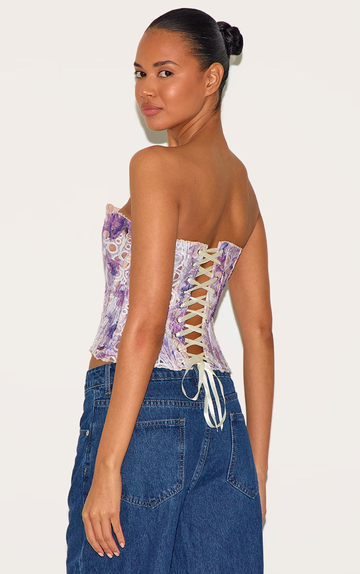 Pink Textured Sheer Floral Lace Corset™ — Ignite Every Room with Unstoppable Glamour and Confidence