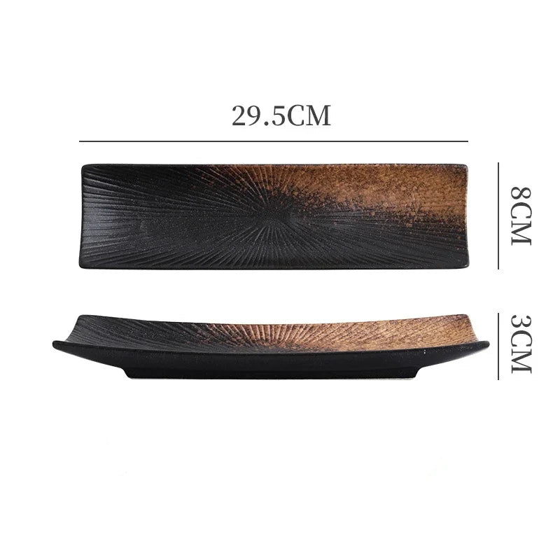 Liora — Minimalist Ceramic Sushi Plate with Elegant Design