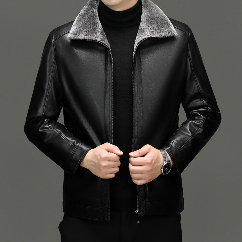 Mercer Leather Shearling Jacket — Premium Warm Leather Outerwear