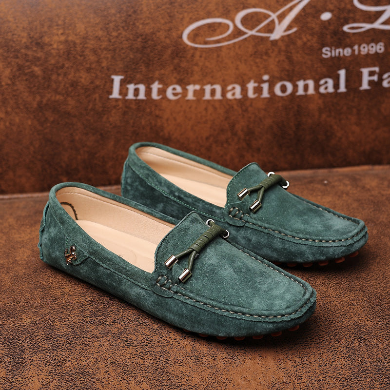 Velorio — Premium Suede Loafers with Cushioned Comfort and Metallic Accents