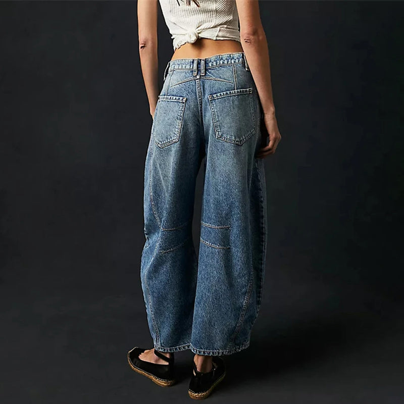 Larenis Wide Leg Jeans — Comfortable Stretch Denim with Retro Fit
