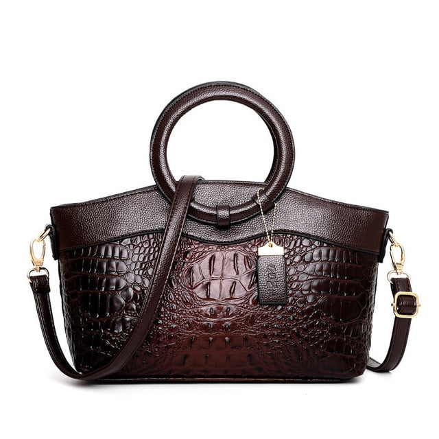 Norla — Vintage Croc Handbag with Convertible Design