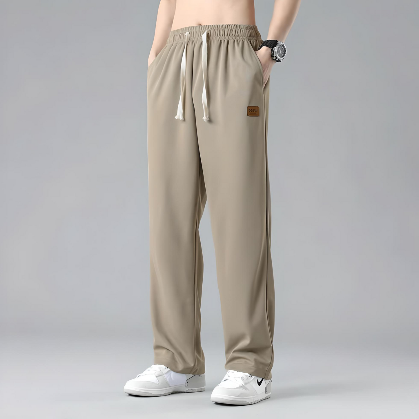 Ventari Men’s Breathable Comfort Pants — Straight-Leg Casual Fit