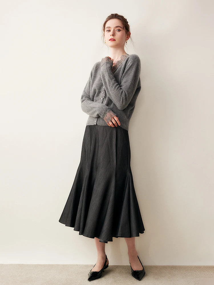 Sorrelis — Women's Cashmere Lace Cardigan for Layering