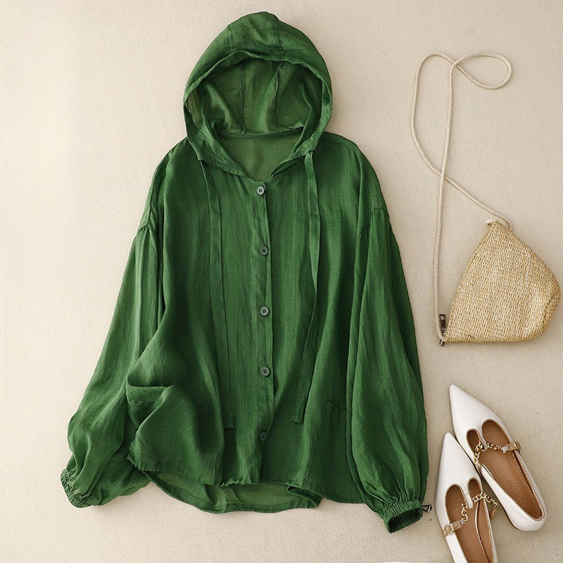 Tarenna — Lightweight Hooded Linen Shirt for Warm Weather