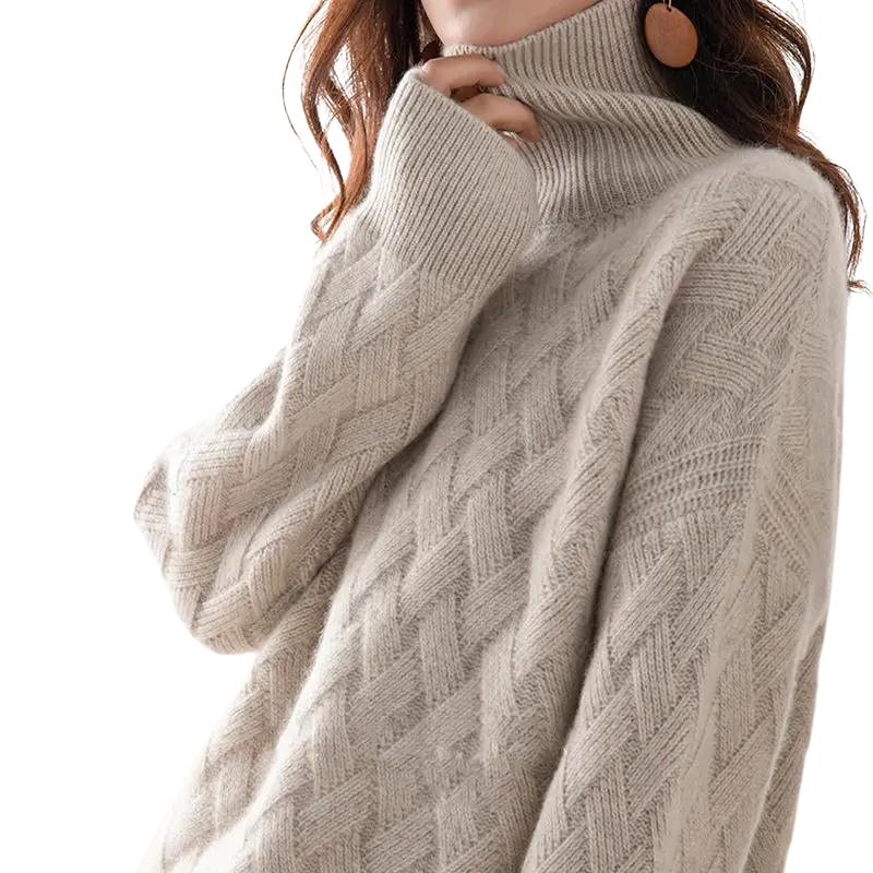 Linora Cashmere Sweater — Soft Turtleneck with Flattering Fit